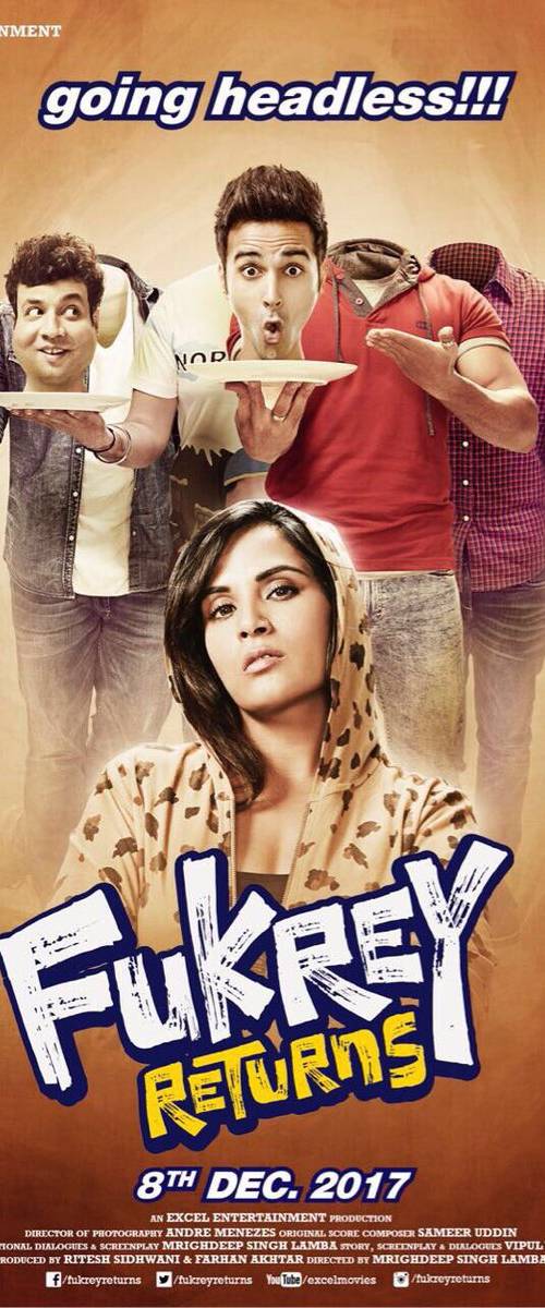 FUKREY 1 2 3 (2013) poster - Download on TeraMovies