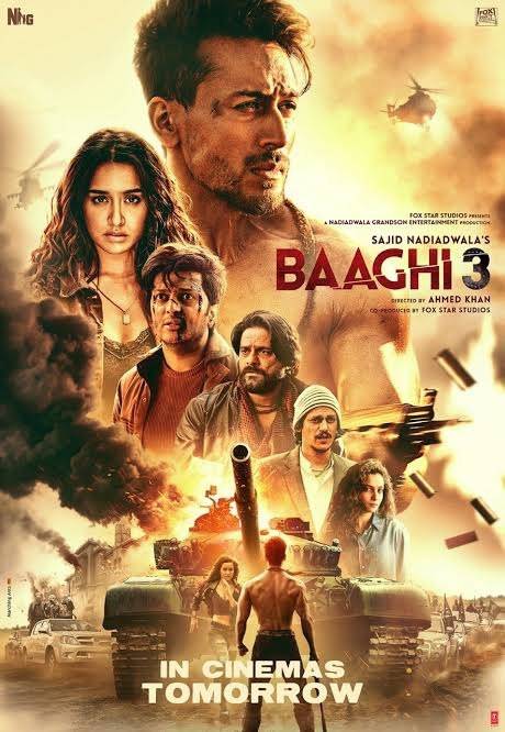 BAAGHI 1 2 3 poster - Download on TeraMovies